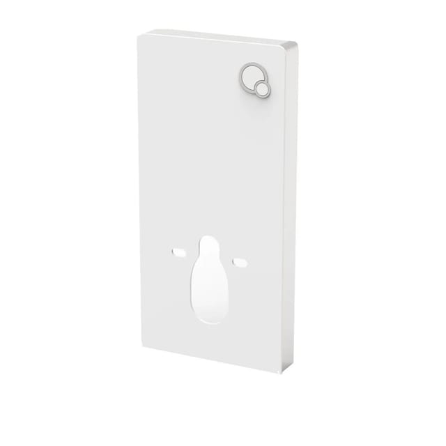 Glasdeals Sanitärmodul für Wand-WC inkl. Betätigungsplatte Weißglas – 6220