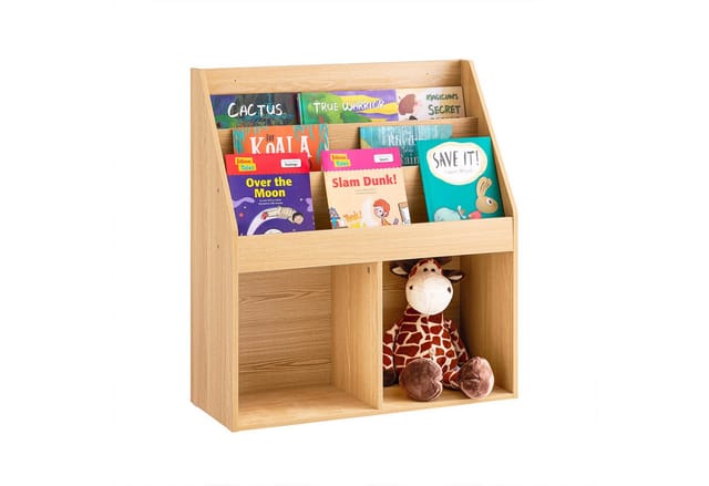 SoBuy Bücherregal Kinderregal mit 3 Ablagefächern und 2 Offenen Fächern KMB01-N