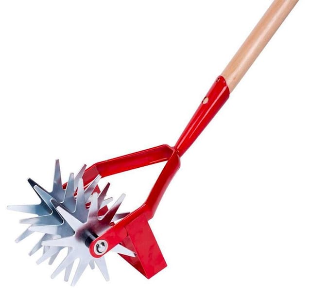 PROREGAL Grubber Yardworks CU-904 4 Messer Holzgriff 120 cm