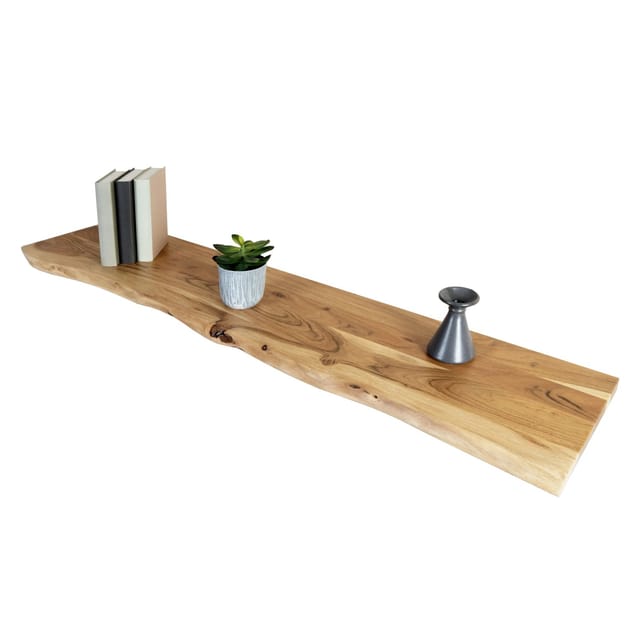 SAM Holzplatte Arya mit Echter Baumkante Einseitig 120 x 30 cm Akazienholz Natur