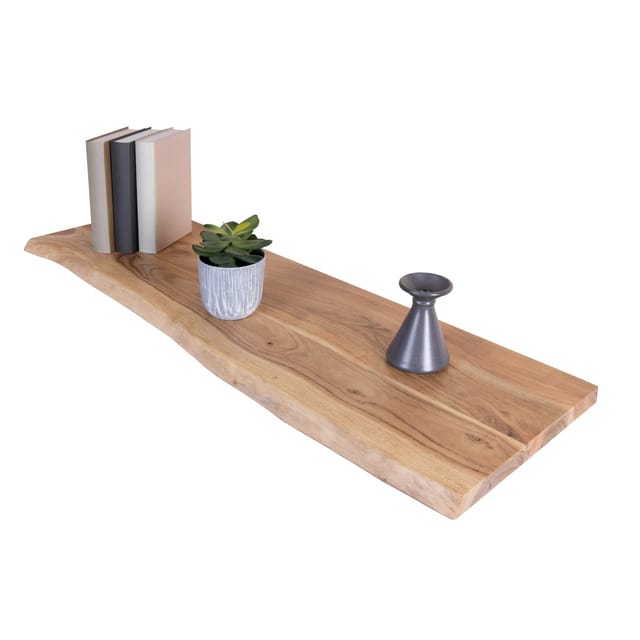 SAM Holzplatte Arya mit Echter Baumkante Einseitig 100 x 30 cm Akazienholz Natur
