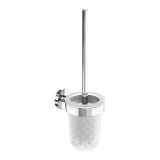 Villeroy & Boch Elements Tender WC Bürstengarnitur Wandmontage Satiniertes Glas Rund Chrom