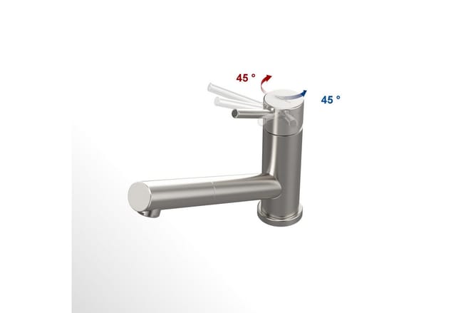 Villeroy & Boch Como Küchenarmatur Hochdruck mit Keramikkartusche 360 Grad Schwenkbar Auslaufhöhe 135MM Massiv Edelstahl