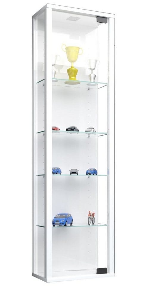 ebuy24 StanoMini Glasvitrinen Wandhängend 1 Glastür Weiß
