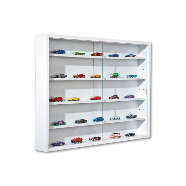 ebuy24 Comit Vitrinenschrank Wandhängend 2 Glastüren Weiss