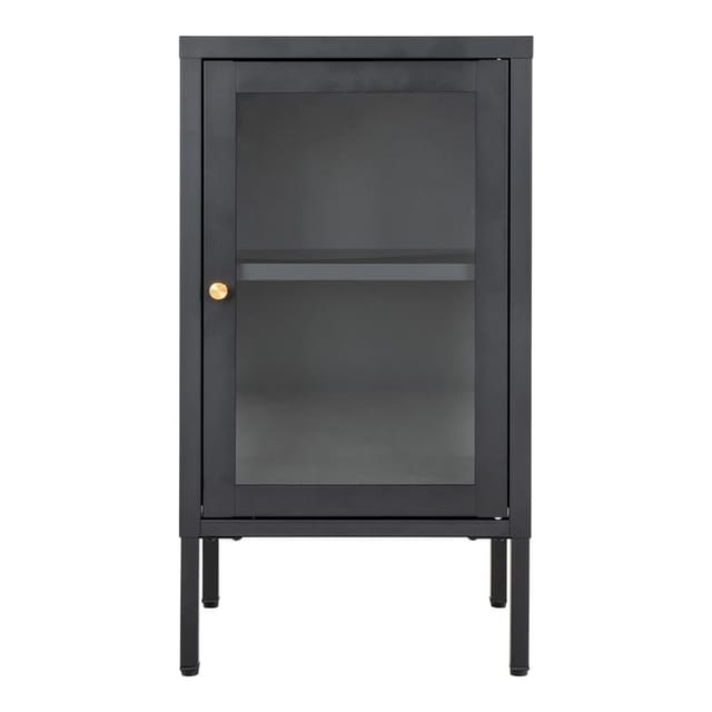 ebuy24 Dalby Vitrinenschrank 1 Glastür Schwarz