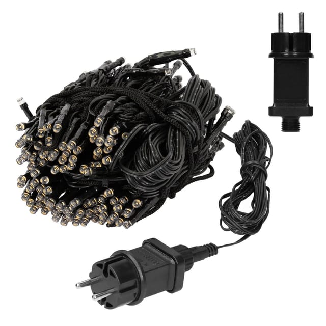 ECD Germany Fahnenmast Lichterkette 6 Stränge 2,08 Meter 192 LED Warmweiß IP44