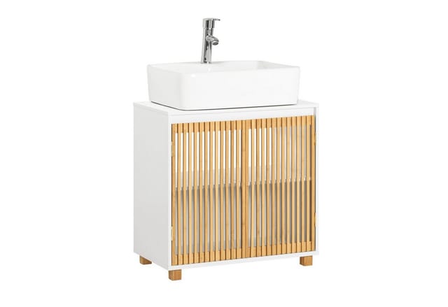 SoBuy Waschbeckenunterschrank Waschtisch Badezimmerschrank Unterschrank BZR125-W