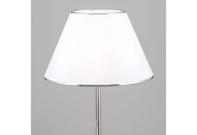Orion Lightstyle Lampenschirm Stehlampe 40 cm Konisch E27 Weiß Chrom