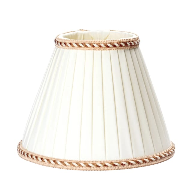 Orion Lightstyle Lampenschirm Ø 18 x 14 cm Stoff Konisch E27 Creme Weiß