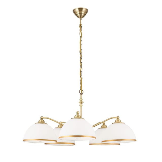 Orion Leuchten Hängeleuchte Old Style Ø 75 cm Antik Milchglas