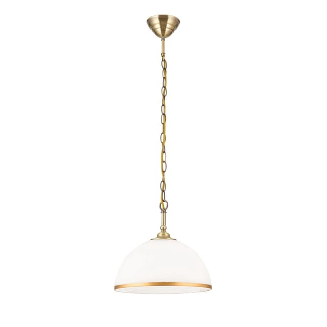 Orion Leuchten Hängeleuchte Old Style Ø 33 cm Antik Milchglas