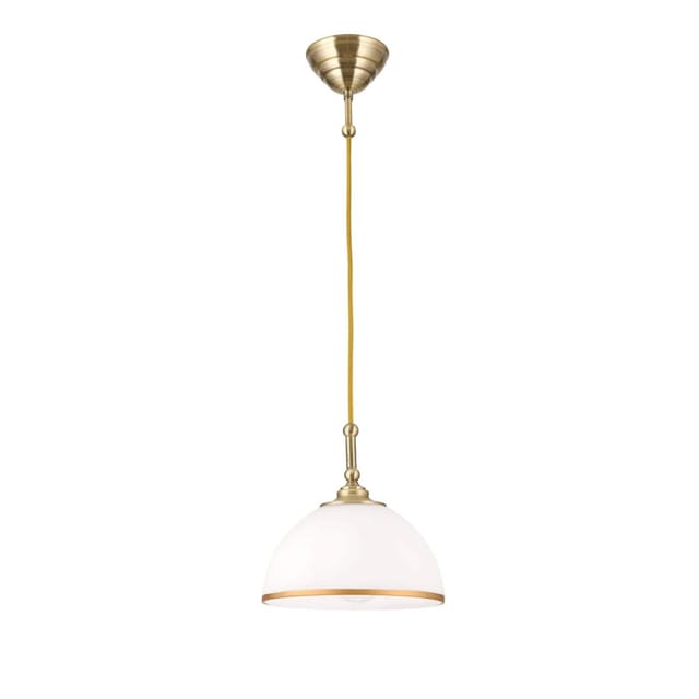 Orion Leuchten Hängeleuchte Old Style Ø 22 cm Antik Milchglas