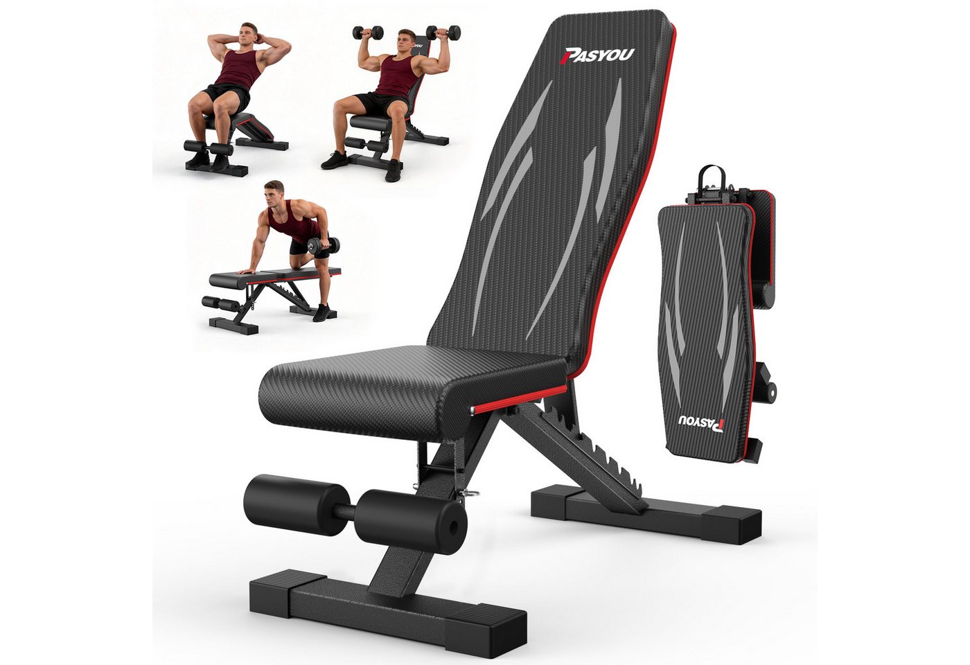 Hantelbank - Pasyou - Pa350 - Schwarz - Bis Zu 10 Kg - Professionelle Bank