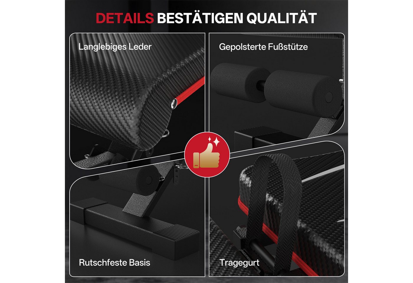 Hantelbank - Pasyou - Pa350 - Schwarz - Bis Zu 10 Kg - Professionelle Bank Bild 3