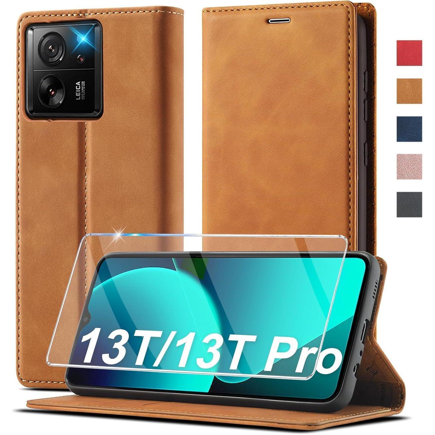 Handyhülle Xiaomi Mi 13t/13t Pro Leder Flip Wallet Schwarz