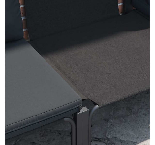 vidaXL Garten-Sofa-Set 8-Tlg Anthrazit Stahl 3379008