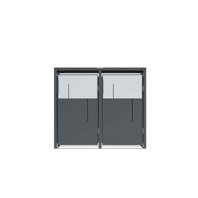 Westmann Mülltonnenbox Tonus 2 Anthrazit 80 cm x 132 cm x 116 cm