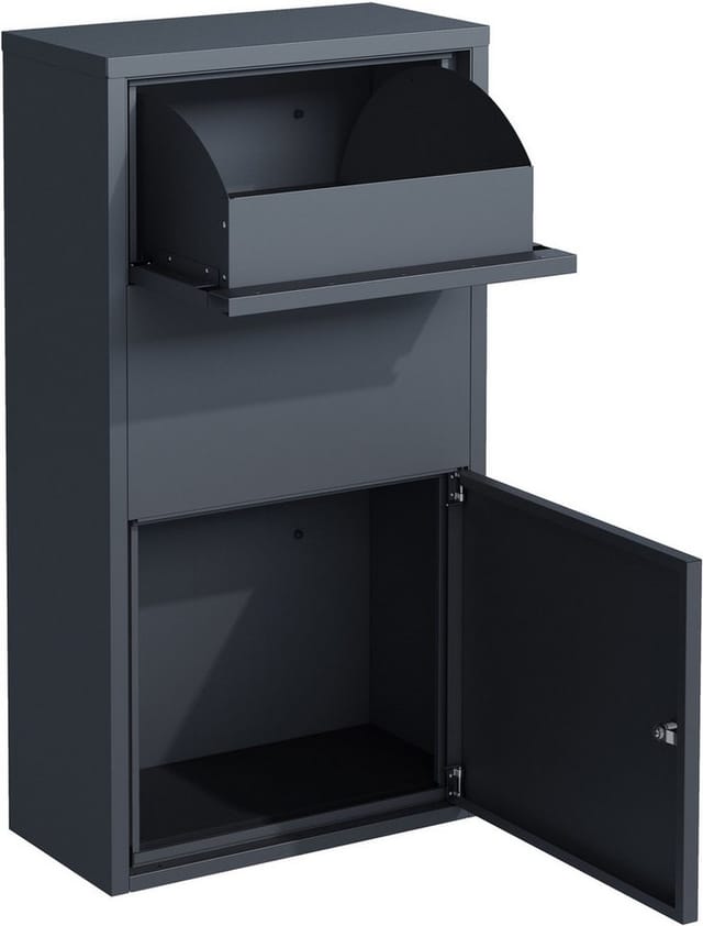 Westmann Briefkasten Pollux mit Paketbox Freistehend 22 x 44 x 82 cm Anthrazit