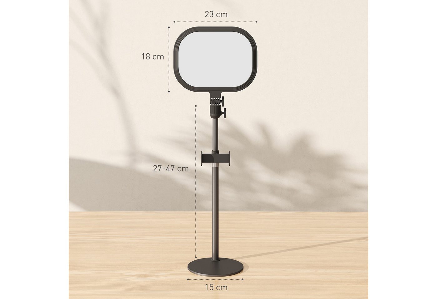 HOMCOM Tischlampe Tischleuchte mit Telefonhalterung 5 Farbmodi & 10 Helligkeitsstufen Bild 5