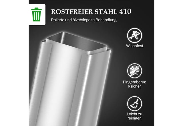 HOMCOM Mülleimer 20 L Treteimer mit Softclose-Deckel und Pedal Abfalleimerinkl
