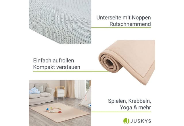 Juskys Kinder Spielmatte Maila 200 x 150 cm Beige