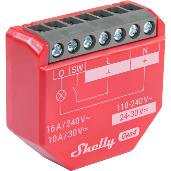 Shelly Smart-Relais 1PM Unterputz Gen4 4er-Pack