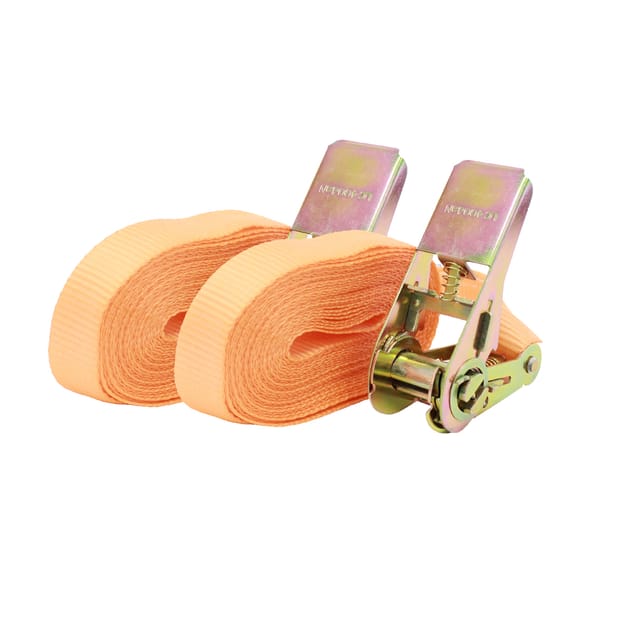 TRUTZHOLM 2x Profi Ratschen Spanngurt 1 Teilig 6m 0,8t 800 kg TÜV GS Orange