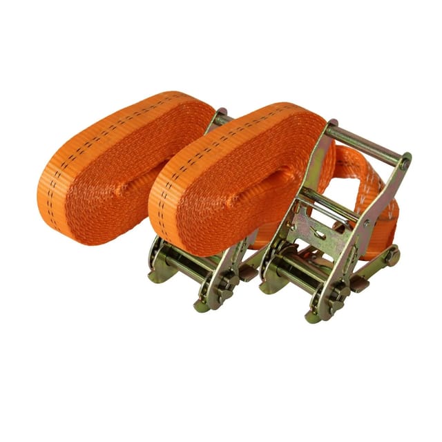 TRUTZHOLM 2x Profi Ratschen Spanngurt 1 Teilig 6m 2t 2000kg TÜV GS Orange