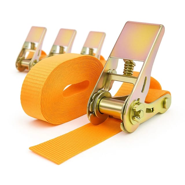 TRUTZHOLM 4x Profi Ratschen Spanngurt 1 Teilig 6m 0,8t 800 kg TÜV GS Orange