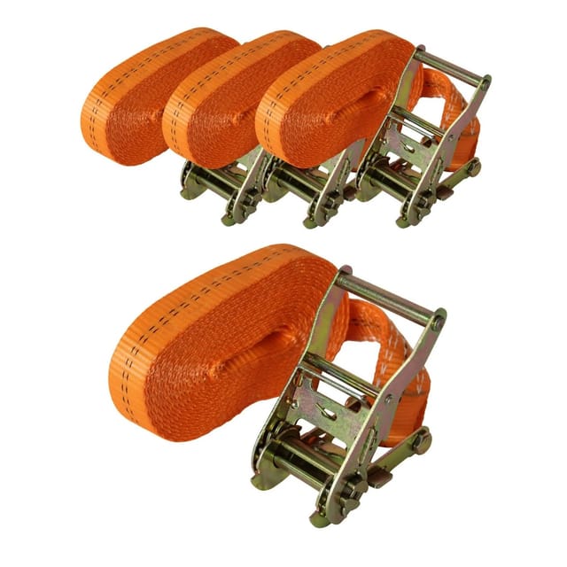 TRUTZHOLM 4x Profi Ratschen Spanngurt 1 Teilig 6m 2t 2000kg TÜV GS Orange