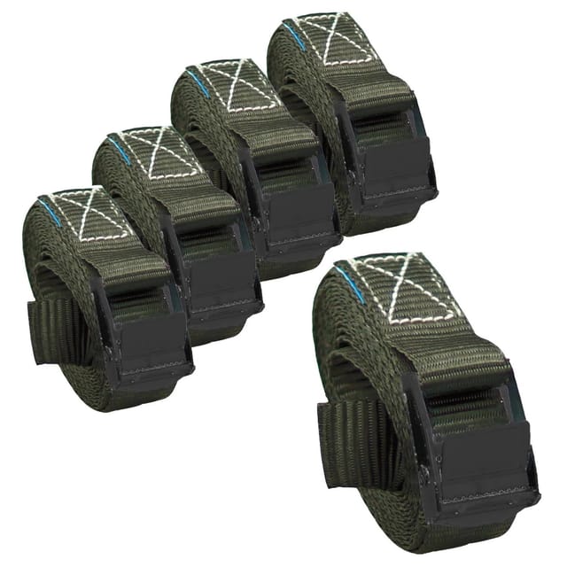 TRUTZHOLM 5x Profi Spanngurt Klemmschloss Auto 1 Teilig 2,5m 250 kg Anthrazit