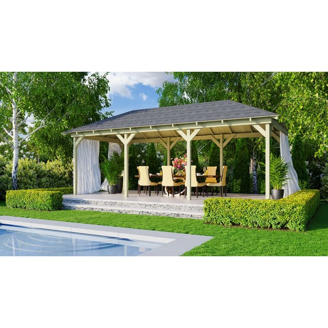 CHILLROI Woodfeeling Garten Pavillon Luxmburg 2 Premium