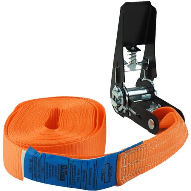 TRUTZHOLM Spanngurt mit Ratsche 6m Einteilig 800kg 0,8t Orange