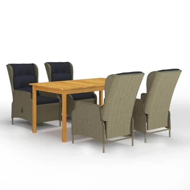 vidaXL 5-Tlg Garten-Essgruppe Braun 3067840