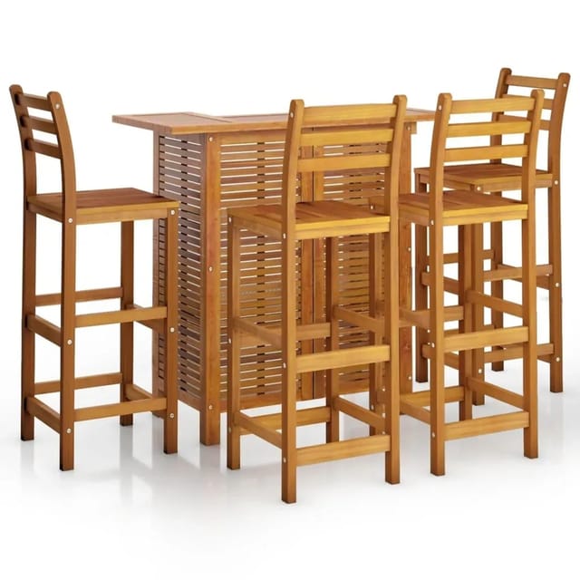 vidaXL 5-Tlg Gartenbar-Set Massivholz Akazie 3115999
