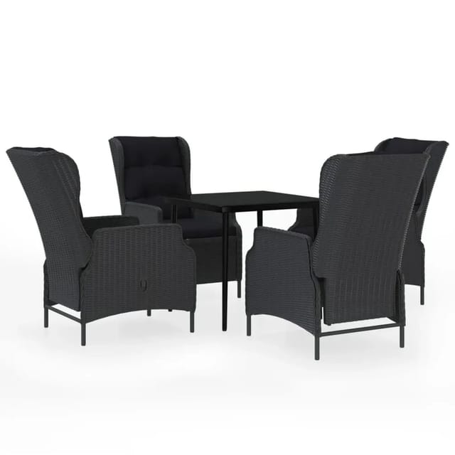 vidaXL 5-Tlg Garten-Essgruppe Dunkelgrau 3099656