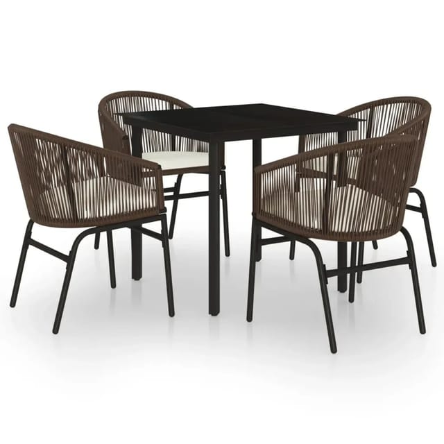 vidaXL 5-Tlg Garten-Essgruppe Braun 3099228