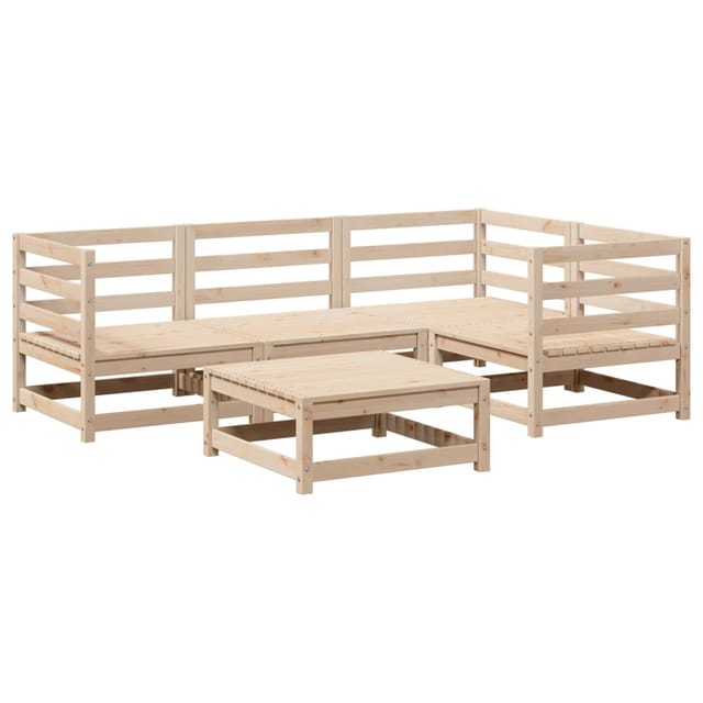 vidaXL 5-Tlg Garten-Sofagarnitur Massivholz Kiefer 3299419