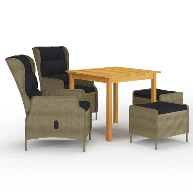 vidaXL 5-Tlg Garten-Essgruppe Braun 3067752