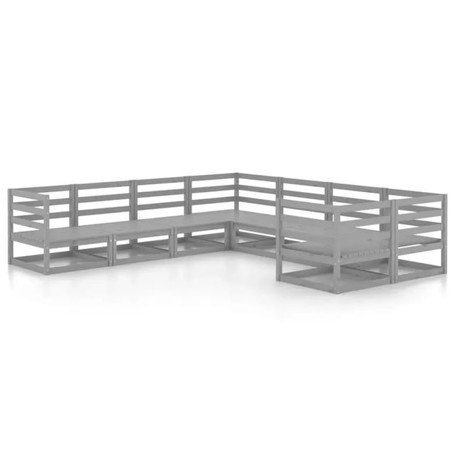 vidaXL 8-Tlg Garten-Lounge-Set Massivholz Kiefer 3075976