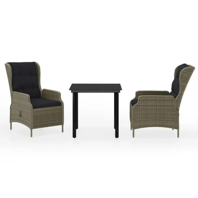 vidaXL 3-Tlg Garten-Essgruppe Braun 3099649