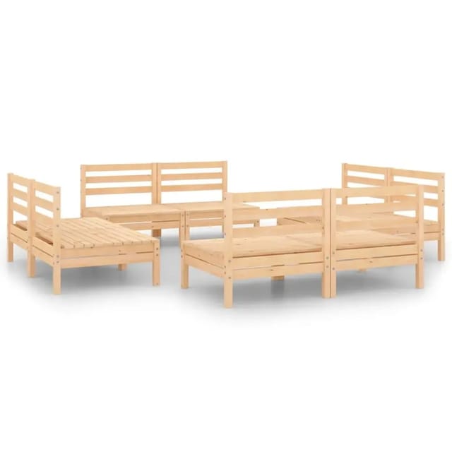 vidaXL 8-Tlg Garten-Lounge-Set Massivholz Kiefer 3082412