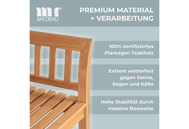 GarWoh Gartenbank Wave Teak