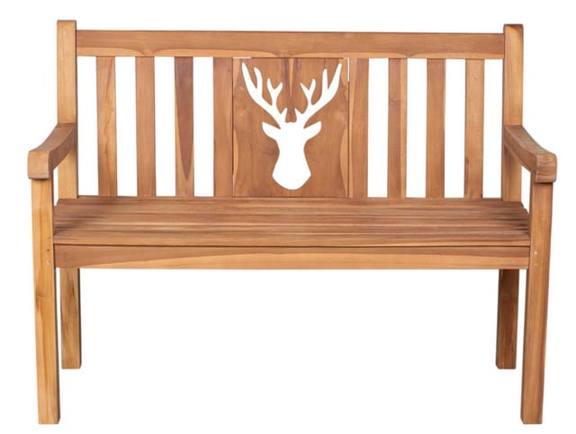 GarWoh Gartenbank Hirsch Teak 120 Cm
