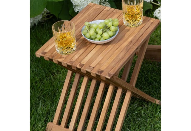 GarWoh Beistelltisch Fishbone Teak