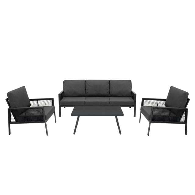 Jardi 4-Teilige Aluminium-Sofagarnitur Anthrazitgrau