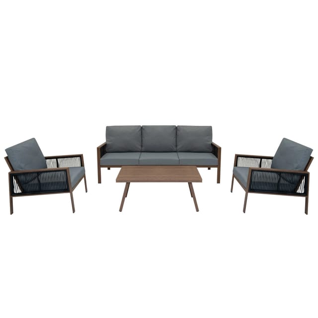 Jardi 4-Teilige Aluminium-Sofagarnitur Holz