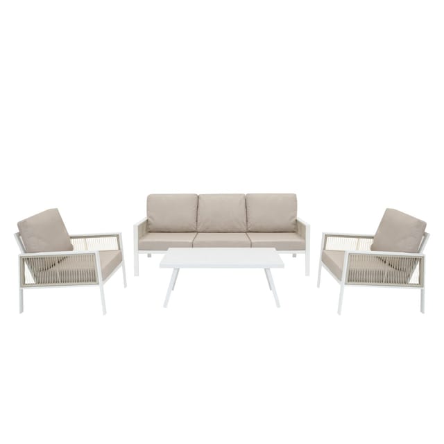 Jardi 4-Teilige Aluminium-Sofagarnitur Weiß