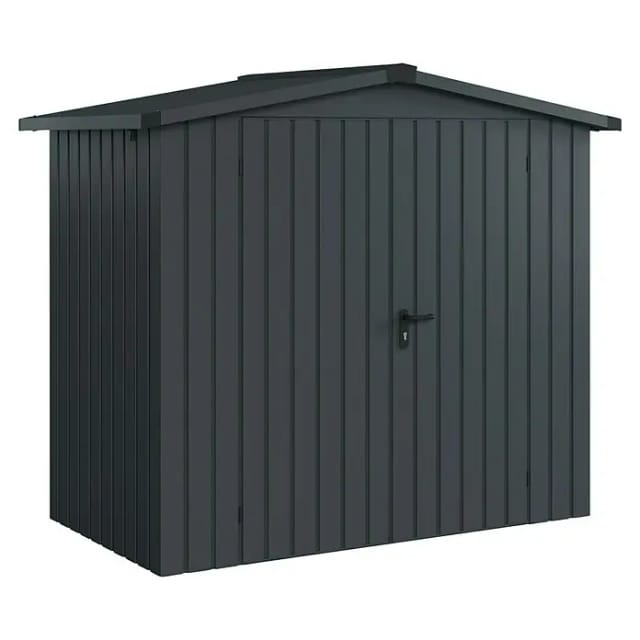 Hörmann EcoStar Gerätehaus Euroline Satteldach 2-flg 237 x 134 cm Anthrazitgrau